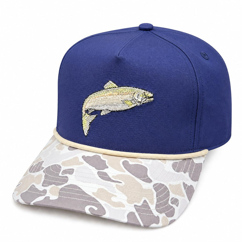 Wild Brims Hats, Rainbow Trout Light Camo, Navy