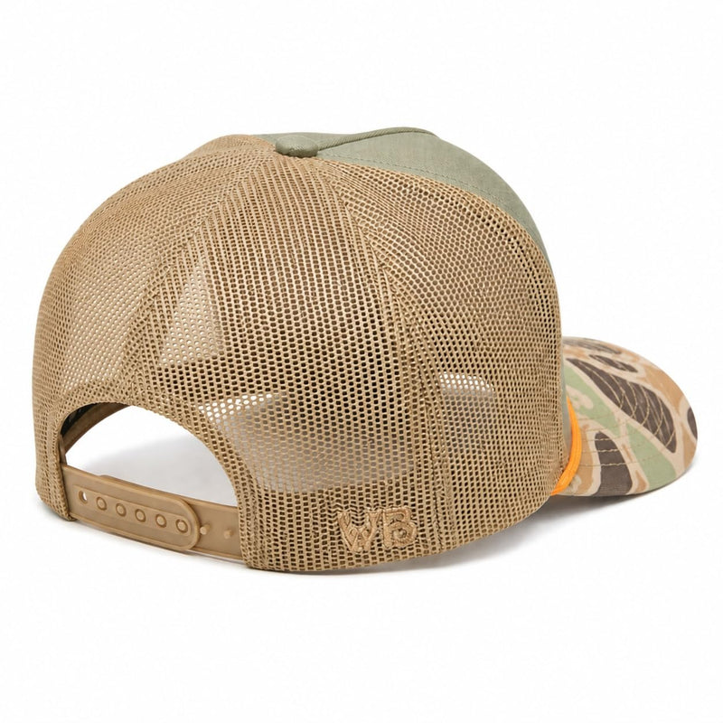 Wild Brims Hats, Wood Duck, Camo Brim, Olive, Mesh Back