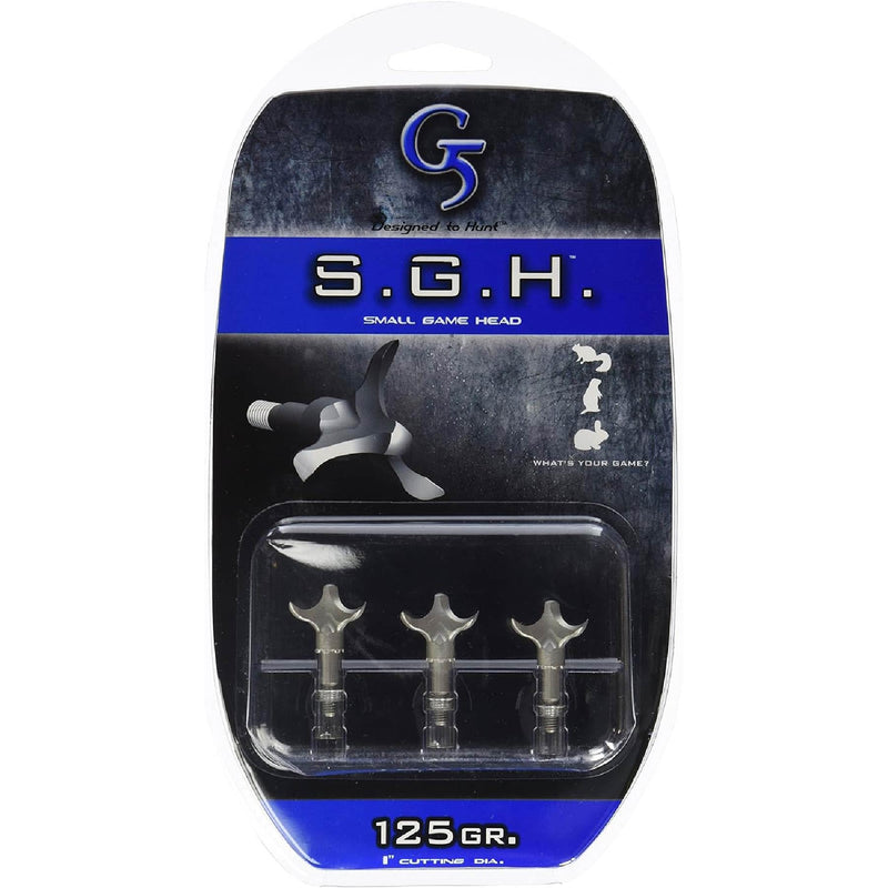 G5 150 Small Game Head Broadhead 100 Gr SS 3 Bld, 3-Pack, 1-InchDia,Silver