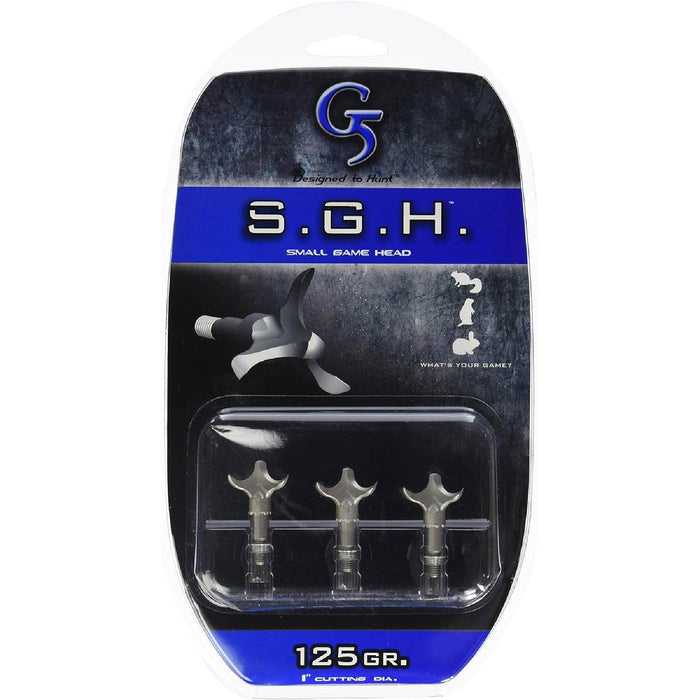 G5 150 Small Game Head Broadhead 100 Gr SS 3 Bld, 3-Pack, 1-InchDia,Silver