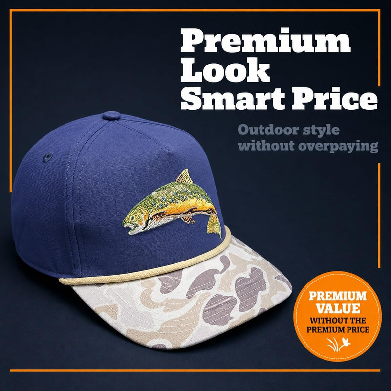 Wild Brims Hats, Brook Trout Light Camo, Navy