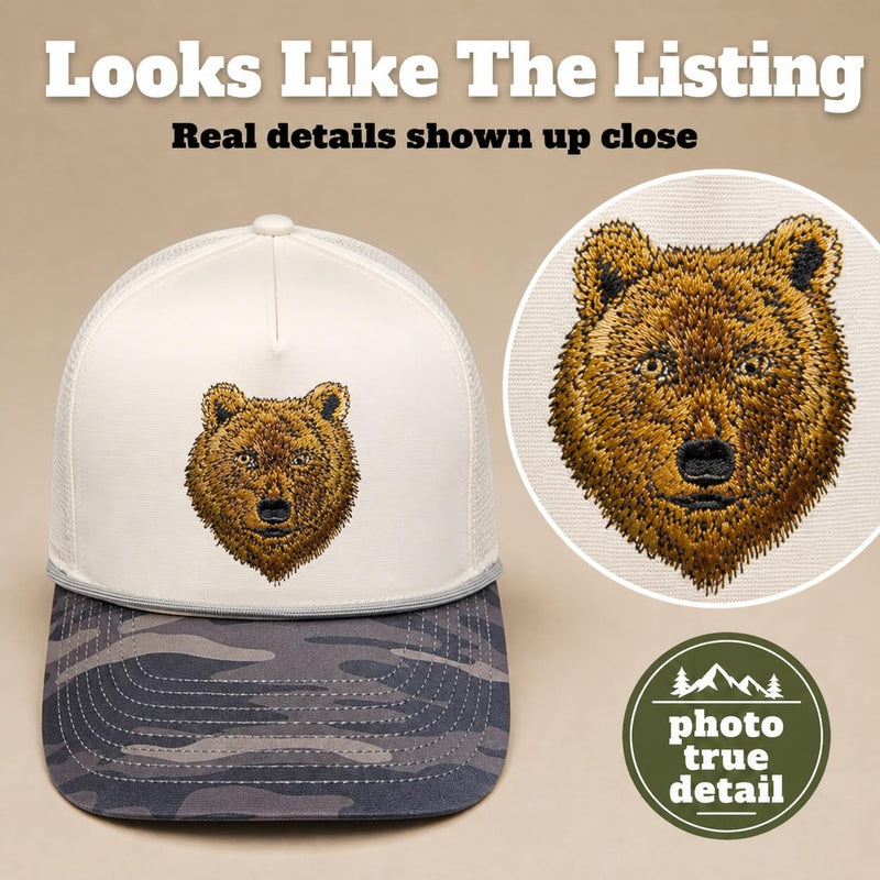Wild Brims Hats, Bear Black Camo, Stone