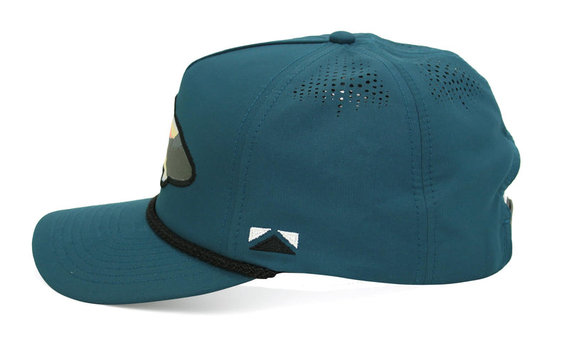 Paramount Outdoors Sunset Fish Silhouetee Performance Trucker Hat Mountain Fishing Rope Cap (Slate - OSFA)
