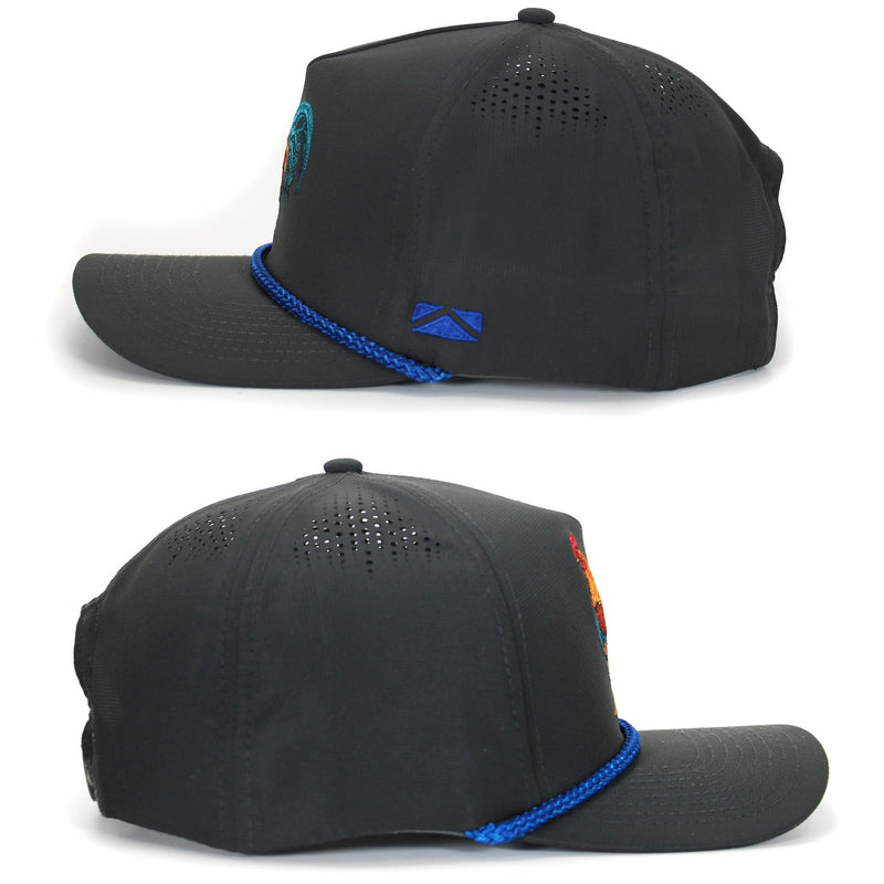 Paramount Outdoors Hat 5-Panel Throwback Fly Fishing Trucker hat with Quick Dry Fabric and Stretch Comfort Snapback