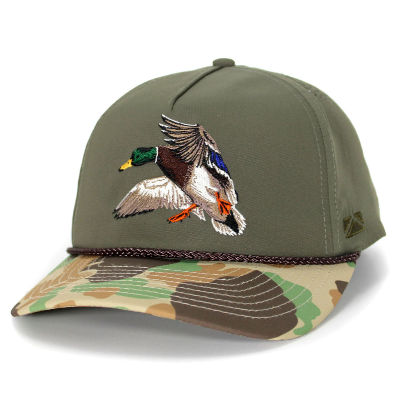 Paramount Outdoors Hat 5-Panel Throwback Fly Fishing Trucker hat with Quick Dry Fabric and Stretch Comfort Snapback