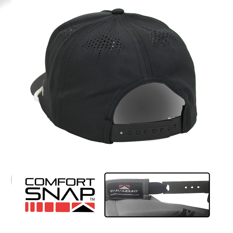 Paramount Outdoors Hat 5-Panel Throwback Fly Fishing Trucker hat with Quick Dry Fabric and Stretch Comfort Snapback