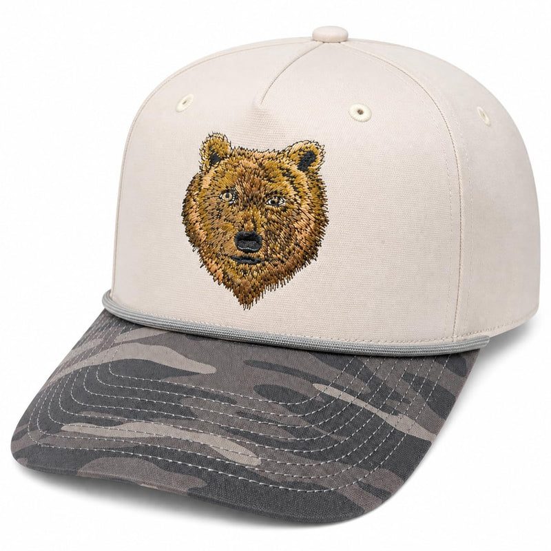 Wild Brims Hats, Bear Black Camo, Stone