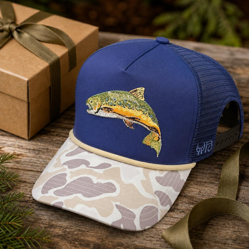 Wild Brims Hats, Brook Trout Light Camo, Navy