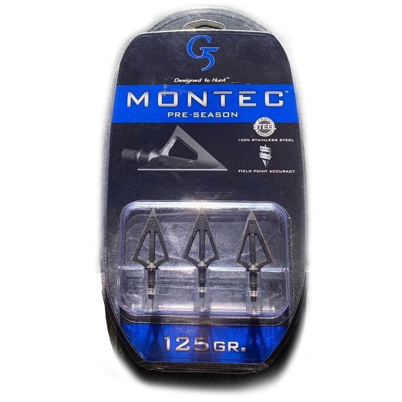 G 5 Outdoors Montec Pre-Season 1-1/16-Inch Cut Practice Broadheads (3-Pack), 100 Grain