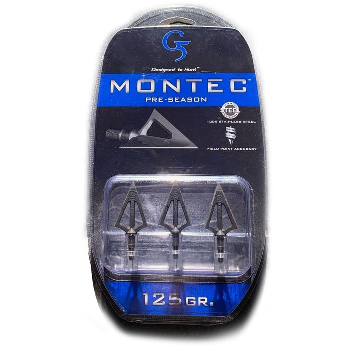 G 5 Outdoors Montec Pre-Season 1-1/16-Inch Cut Practice Broadheads (3-Pack), 100 Grain