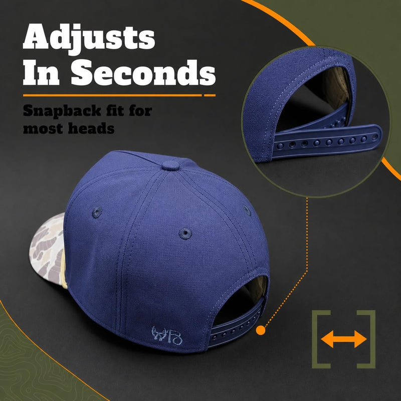 Wild Brims Hats, Rainbow Trout Light Camo, Navy