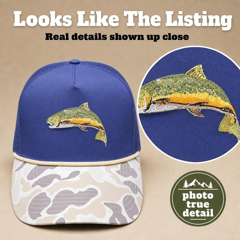 Wild Brims Hats, Brook Trout Light Camo, Navy