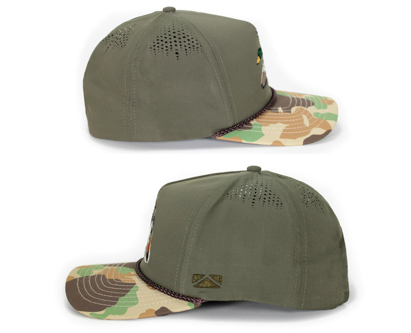 Paramount Outdoors Turkey Feather Bottomland Mesh Back Comfort Snap Snapback, Turkey Hunting Cap