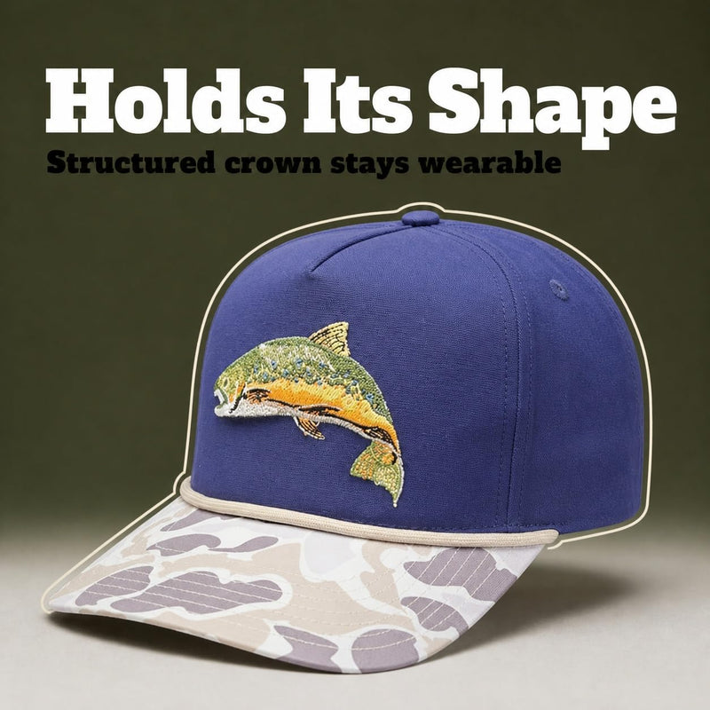 Wild Brims Hats, Brook Trout Light Camo, Navy