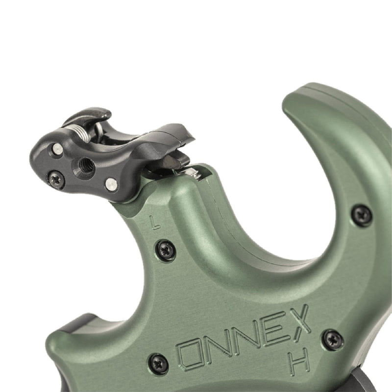 Stan OnneX Hinge Archery Release – Micro-Adjustable Hinge with Draw Control, Click Options, and Modular Fit for 3 or 4 Fingers, Sage, L