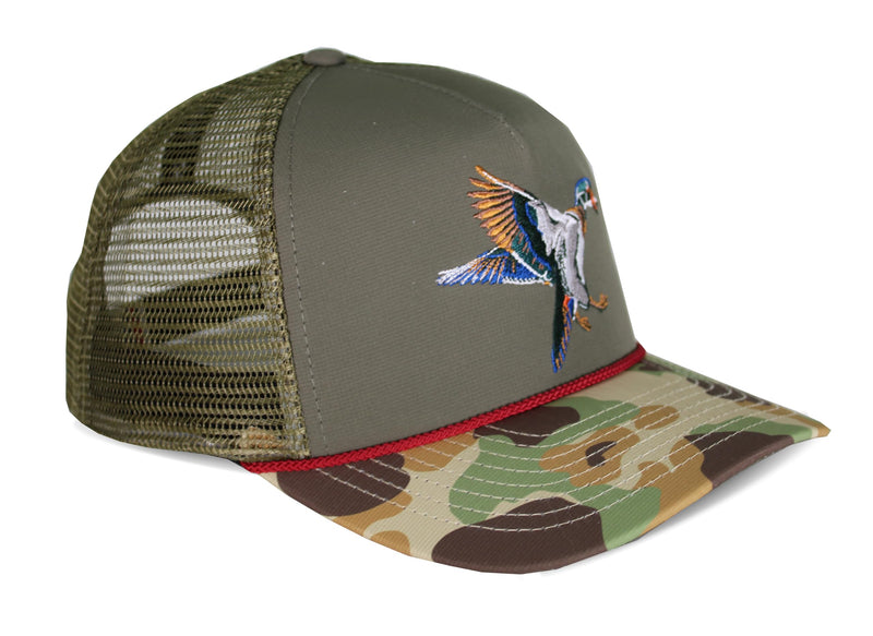 Paramount Outdoors Turkey Feather Bottomland Mesh Back Comfort Snap Snapback, Turkey Hunting Cap