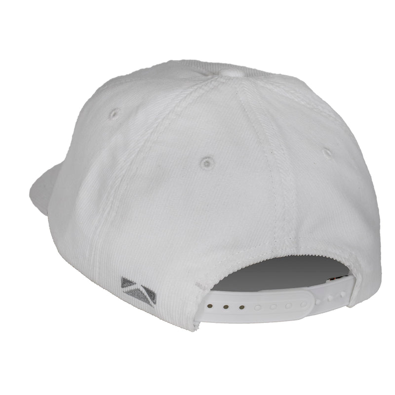 Paramount Outdoors Corduroy Hat Comfort Snapback Retro Waterfowl Snow Goose Hunting Cap (White Corduroy- OSFA)