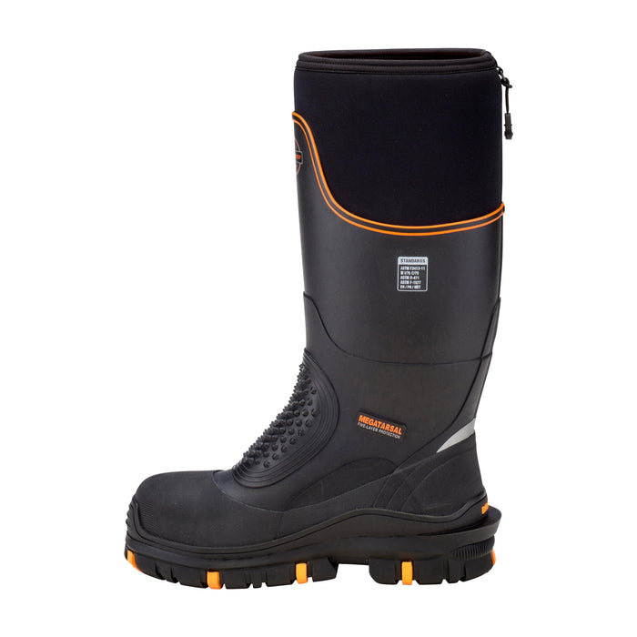 Dryshod Men's Megatar Met Guard Steel Toe Work Boot | Rubber | Waterproof | Insulated | Black | Size 11