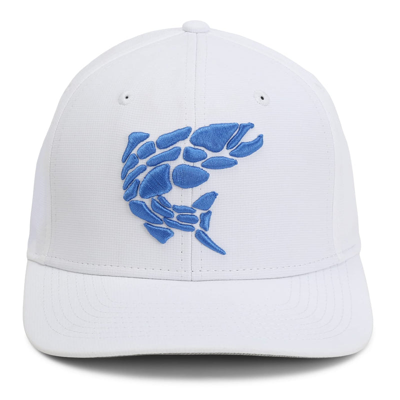 Paramount Outdoors Rock Fish 3-D Puff Embroidery Fishing Hat Salmon Trout Fly Fishing Baseball Cap (Olive)