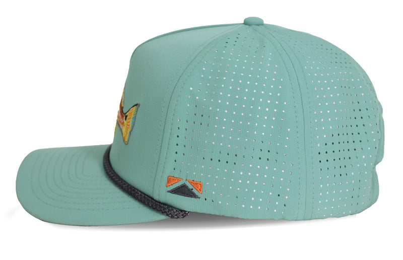 Paramount Outdoors Hat 5-Panel Throwback Fly Fishing Trucker hat with Quick Dry Fabric and Stretch Comfort Snapback