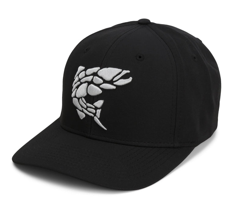 Paramount Outdoors Rock Fish 3-D Puff Embroidery Fishing Hat Salmon Trout Fly Fishing Baseball Cap (Olive)