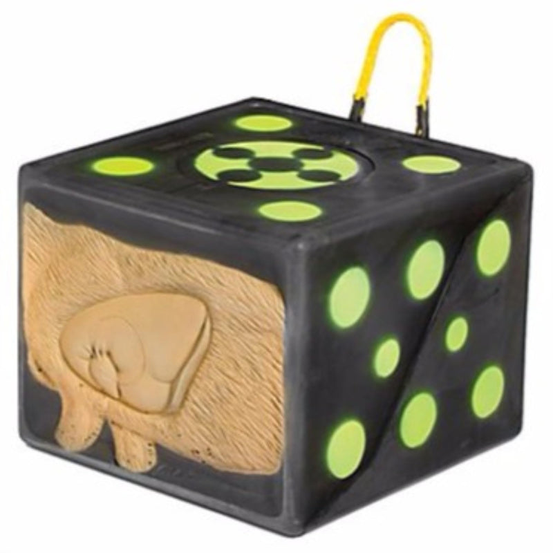 Rinehart RhinoBlock Target | 6-Sided Block Archery Target with High-Visibility Dots | Broadhead Compatible | Durable Self-Healing Foam | Made in USA