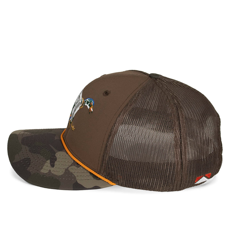 Paramount Outdoors Hat 5-Panel Throwback Fly Fishing Trucker hat with Quick Dry Fabric and Stretch Comfort Snapback