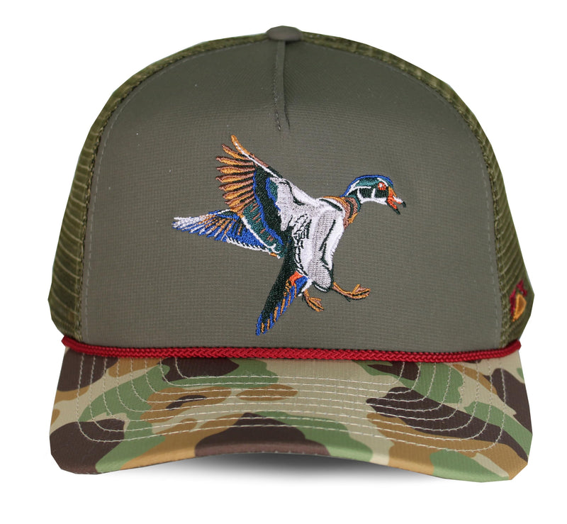 Paramount Outdoors Turkey Feather Bottomland Mesh Back Comfort Snap Snapback, Turkey Hunting Cap