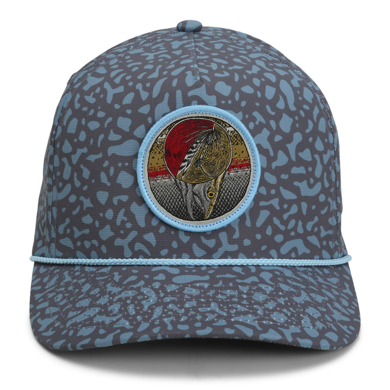Paramount Outdoors Dead Drift Fly Fishing Patch 5-Panel Vintage Trucker Rope Cap, Fly Fishing Cap