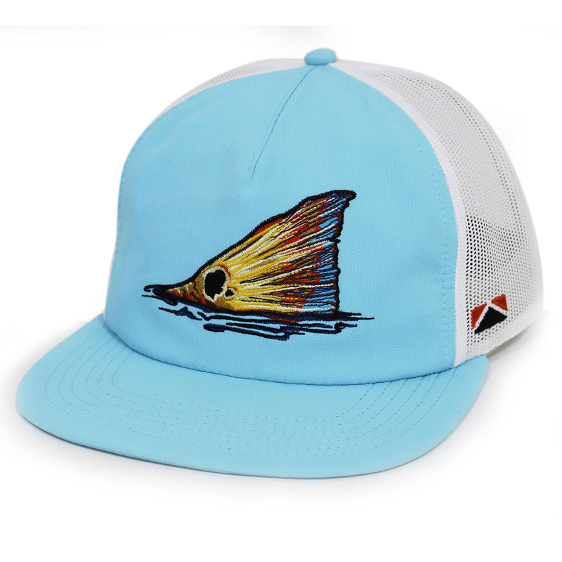 Paramount Outdoors Hat 5-Panel Throwback Fly Fishing Trucker hat with Quick Dry Fabric and Stretch Comfort Snapback