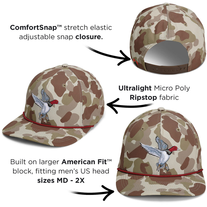 Paramount Outdoors Turkey Feather Bottomland Mesh Back Comfort Snap Snapback, Turkey Hunting Cap