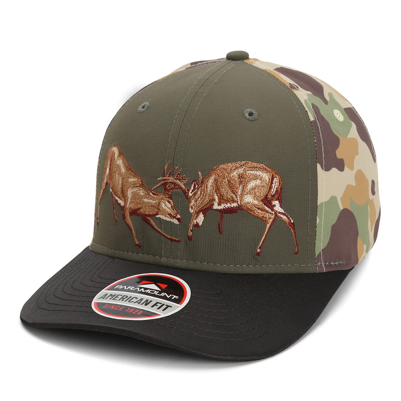 Paramount Outdoors Hat 5-Panel Throwback Fly Fishing Trucker hat with Quick Dry Fabric and Stretch Comfort Snapback
