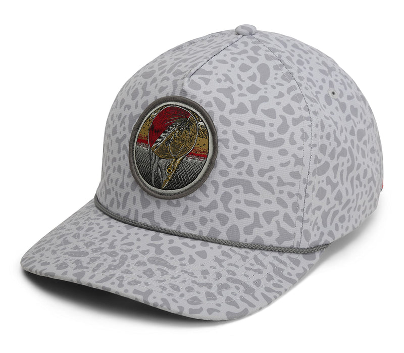 Paramount Outdoors Dead Drift Fly Fishing Patch 5-Panel Vintage Trucker Rope Cap, Fly Fishing Cap