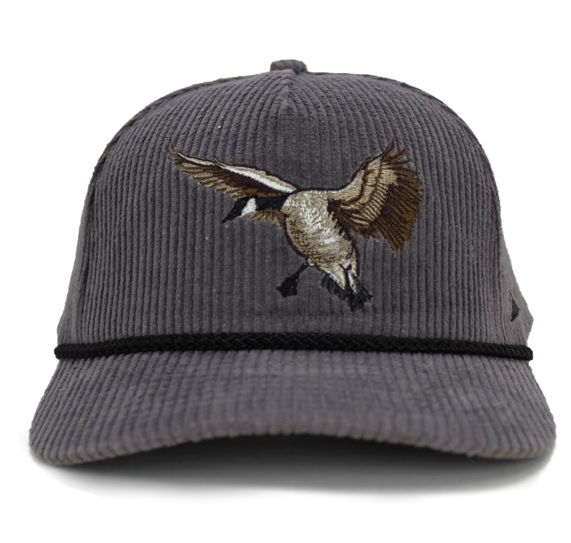 Paramount Outdoors Corduroy Hat Comfort Snapback Retro Waterfowl Snow Goose Hunting Cap (White Corduroy- OSFA)
