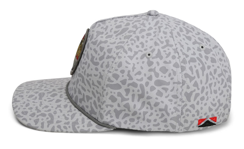 Paramount Outdoors Dead Drift Fly Fishing Patch 5-Panel Vintage Trucker Rope Cap, Fly Fishing Cap