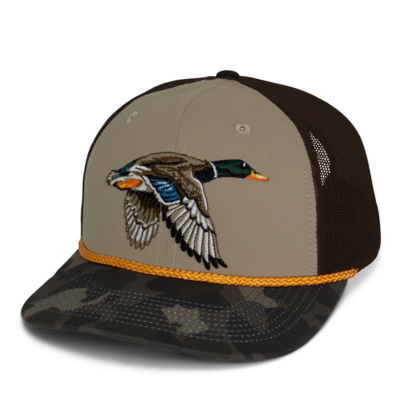 Paramount Outdoors Turkey Feather Bottomland Mesh Back Comfort Snap Snapback, Turkey Hunting Cap