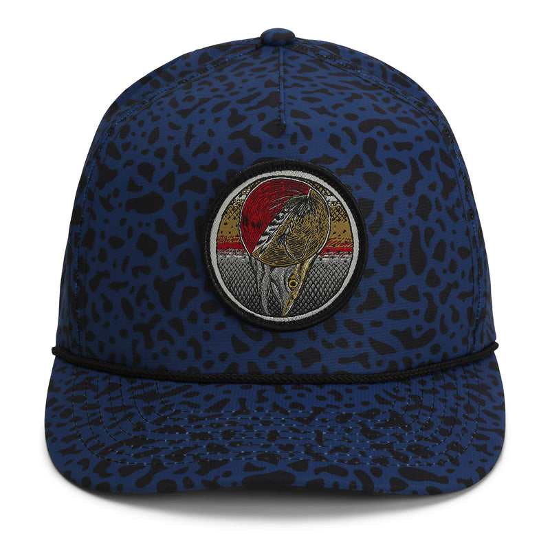 Paramount Outdoors Dead Drift Fly Fishing Patch 5-Panel Vintage Trucker Rope Cap, Fly Fishing Cap