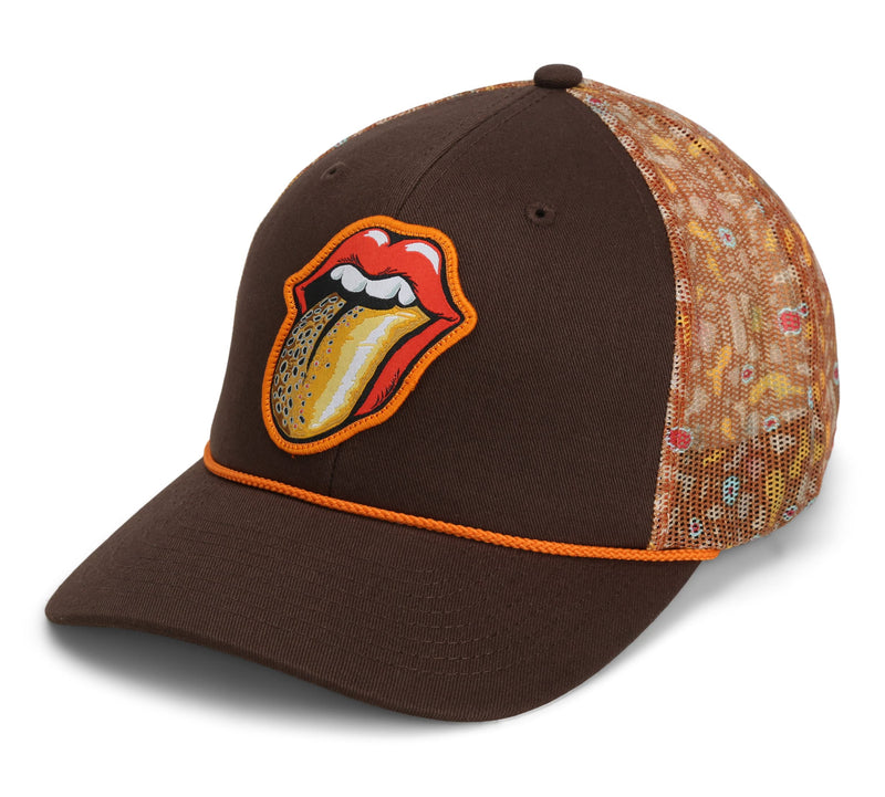 Paramount Outdoors Trout Tongue Fly Fishing Brown Trout 6-Panel Rope Cap Fly Fishing Cap (Brown)