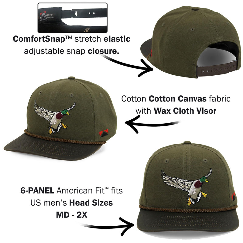 Paramount Outdoors Turkey Feather Bottomland Mesh Back Comfort Snap Snapback, Turkey Hunting Cap