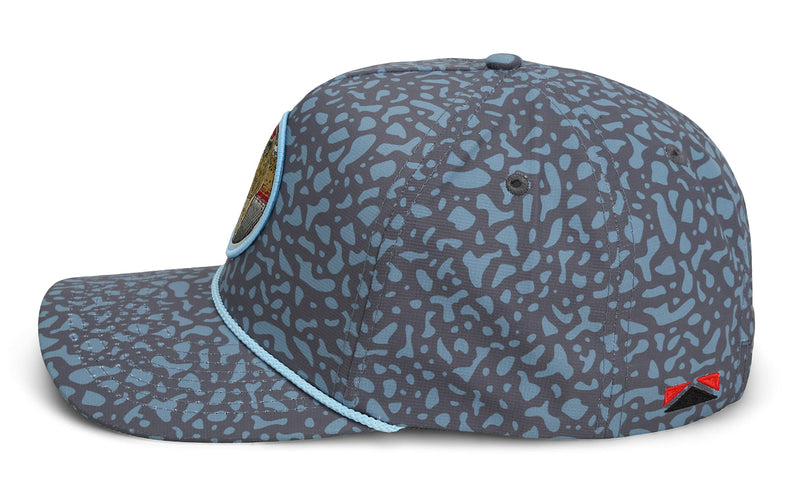 Paramount Outdoors Dead Drift Fly Fishing Patch 5-Panel Vintage Trucker Rope Cap, Fly Fishing Cap