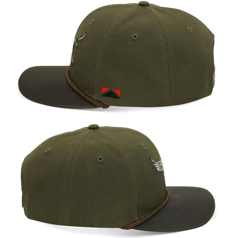 Paramount Outdoors Hat 5-Panel Throwback Fly Fishing Trucker hat with Quick Dry Fabric and Stretch Comfort Snapback