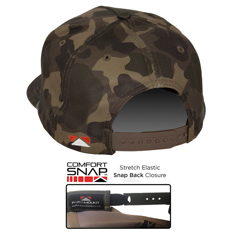 Paramount Outdoors Hat 5-Panel Throwback Fly Fishing Trucker hat with Quick Dry Fabric and Stretch Comfort Snapback