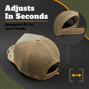 Wild Brims Flying Wood Duck Camo Brim Olive Mesh Back — angle