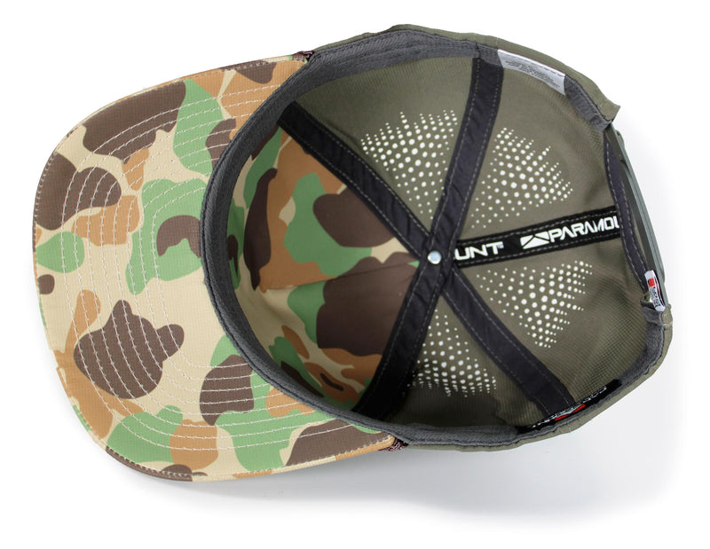 Paramount Outdoors Hat 5-Panel Throwback Fly Fishing Trucker hat with Quick Dry Fabric and Stretch Comfort Snapback