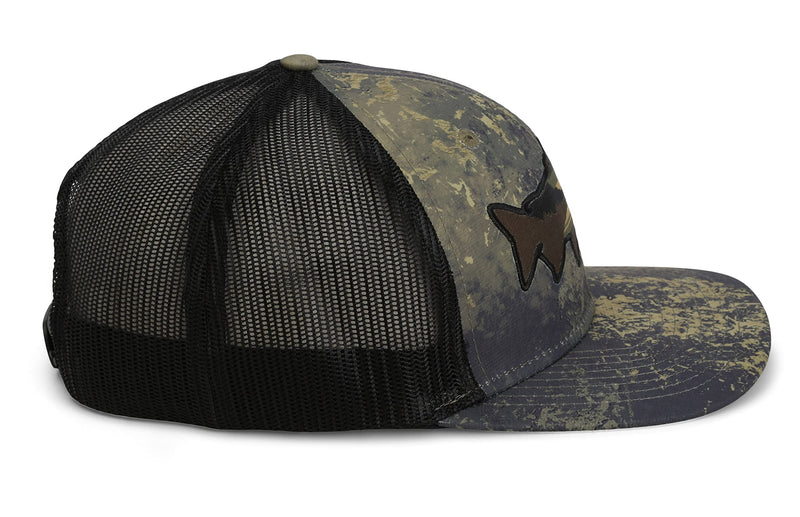Paramount Outdoors Sunset Fish Silhouetee Performance Trucker Hat Mountain Fishing Rope Cap (Slate - OSFA)