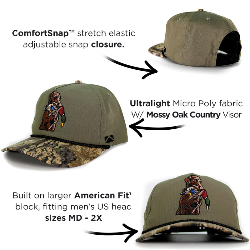 Paramount Outdoors Baseball Cap for Men with Wax Cloth Visor on Heavy Cotton Canvas Fabric (Olive - OSFA)