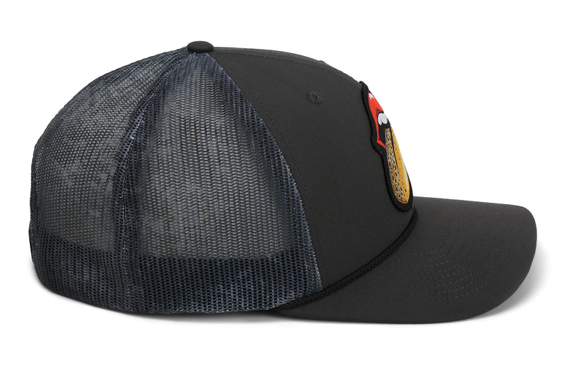 Paramount Outdoors Trout Tongue Fly Fishing Brown Trout 6-Panel Rope Cap Fly Fishing Cap (Brown)