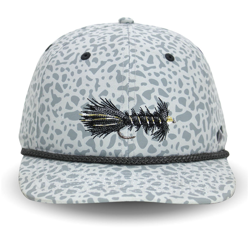 Paramount Outdoors Hat 5-Panel Throwback Fly Fishing Trucker hat with Quick Dry Fabric and Stretch Comfort Snapback