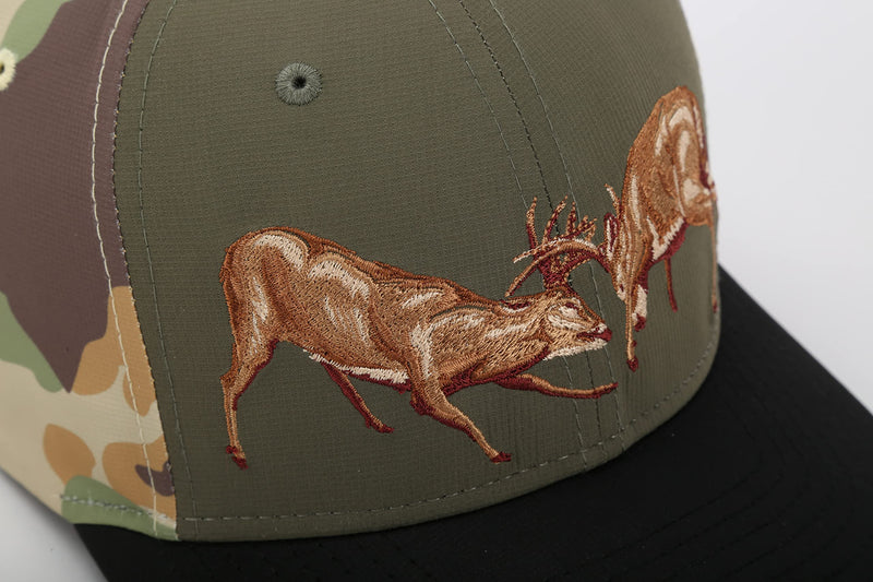 Paramount Outdoors Hat 5-Panel Throwback Fly Fishing Trucker hat with Quick Dry Fabric and Stretch Comfort Snapback