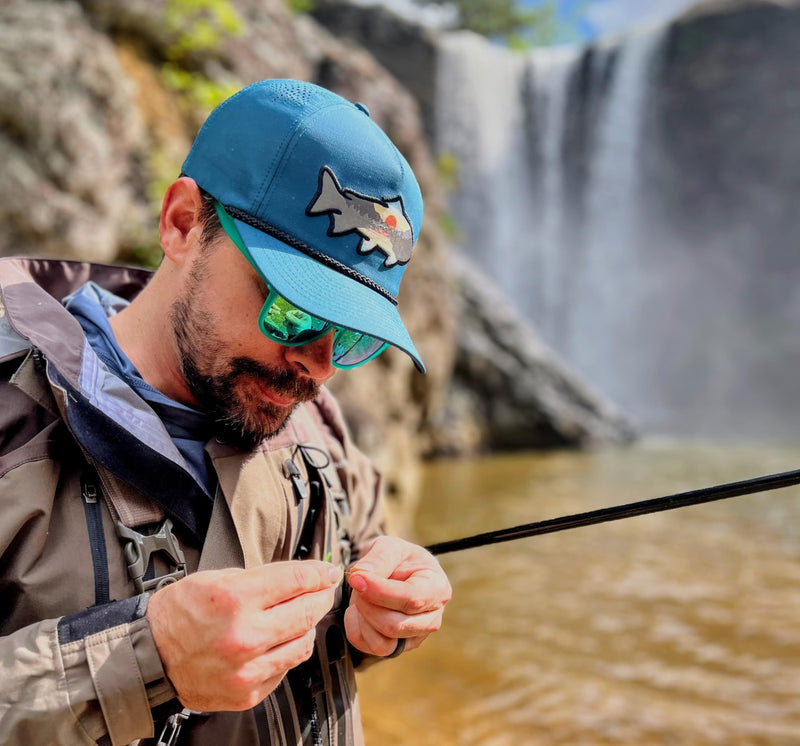 Paramount Outdoors Sunset Fish Silhouetee Performance Trucker Hat Mountain Fishing Rope Cap (Slate - OSFA)